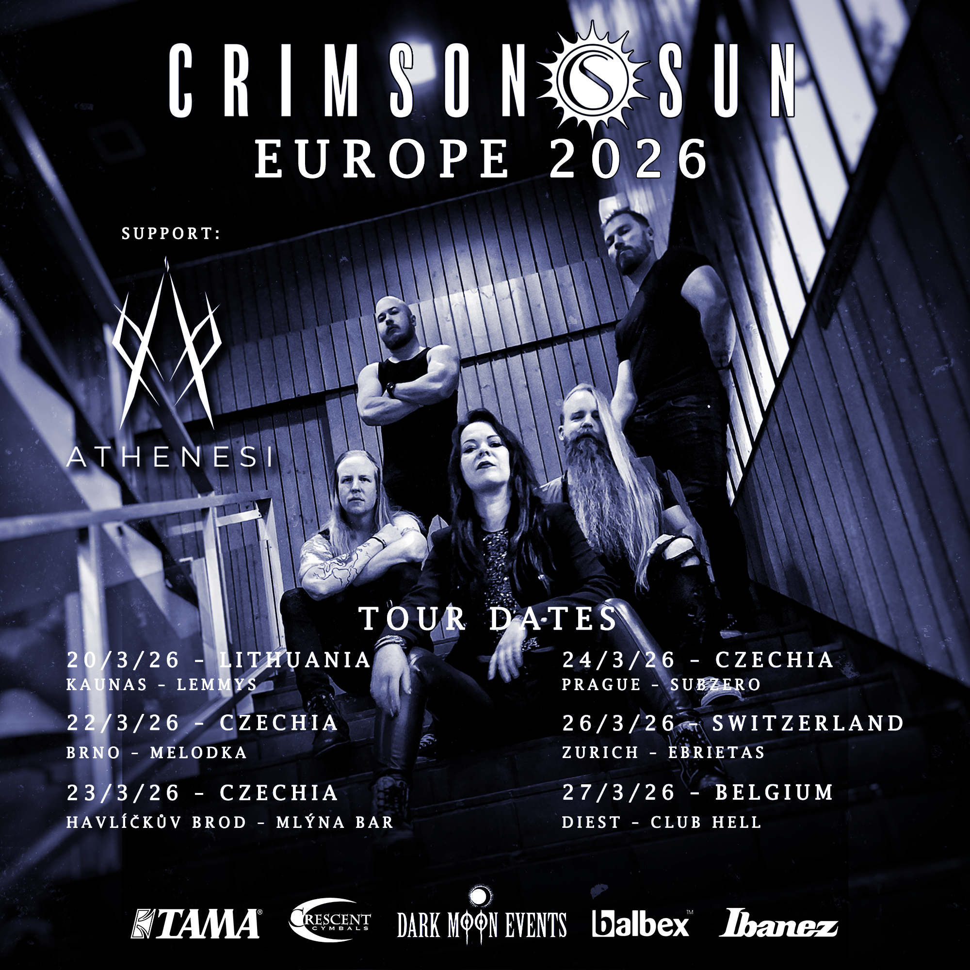 CRIMSON SUN & ATHENESI EUROPEAN TOUR 2026